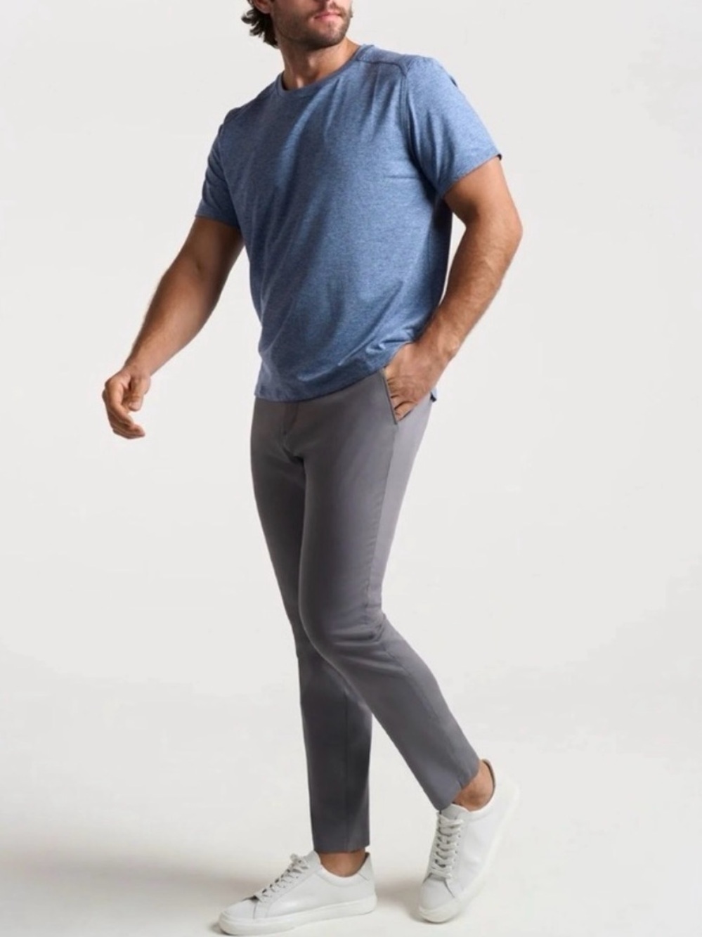 Birddogs Stretch Khakis Slim Pant Chino Unlined Mens 32 Gray Work Casual Travel